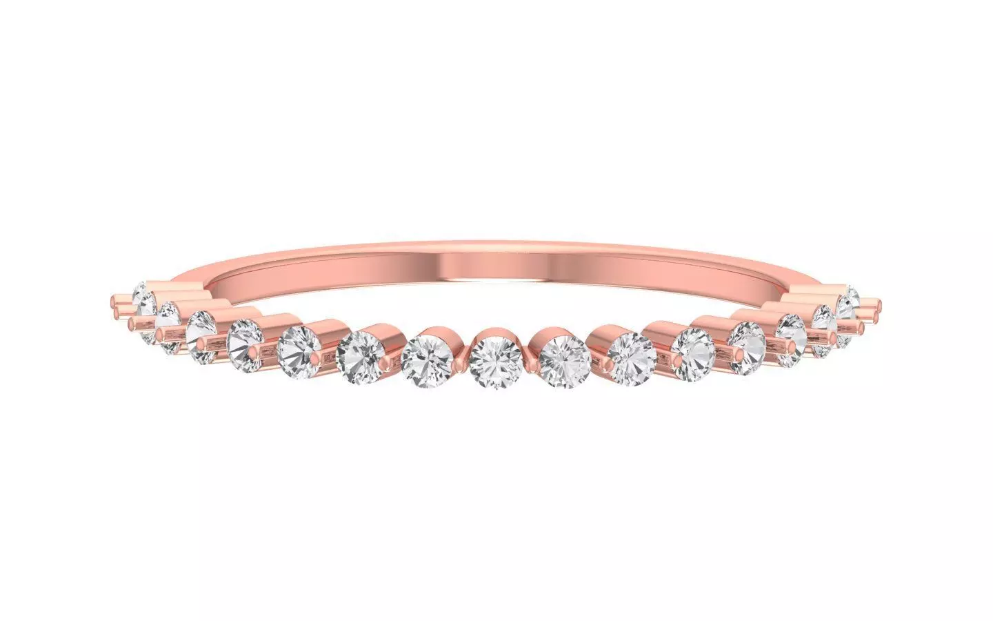 Solitaire Women Light Weight Band Ring 3D print model