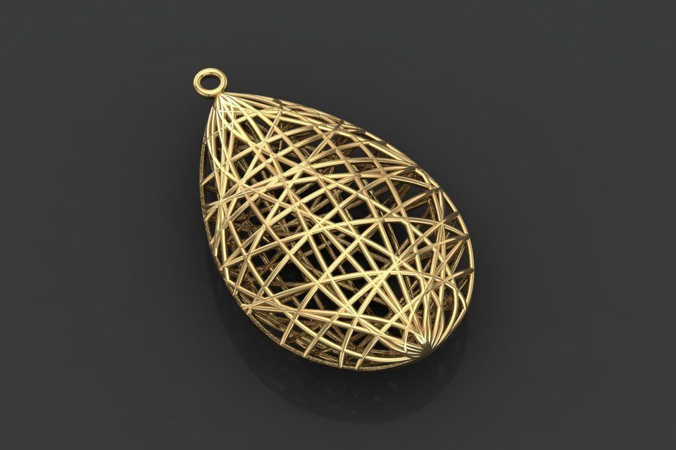 Pipe Set gold ring with intricate design 3D print model_2