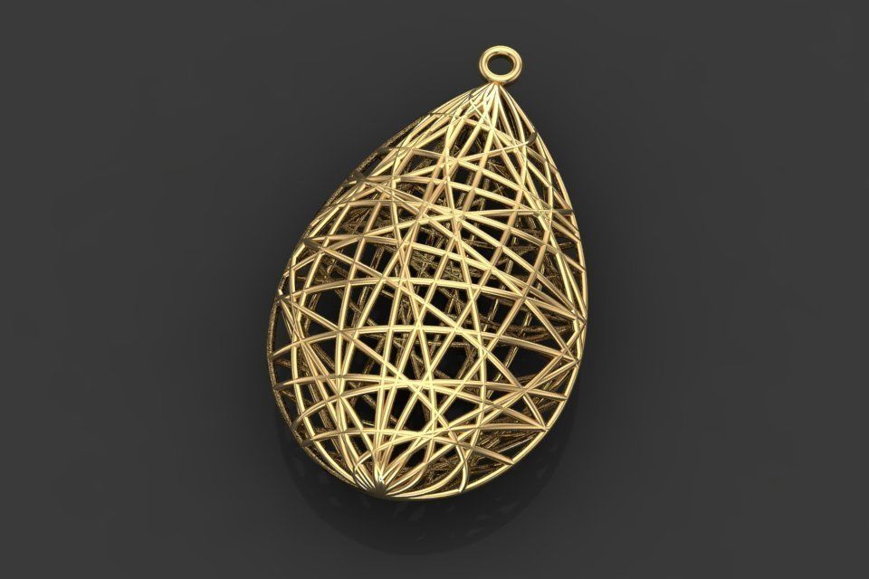 Pipe Set gold ring with intricate design 3D print model_3