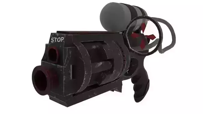 cosmic gun lowpoly stylize 4k tex