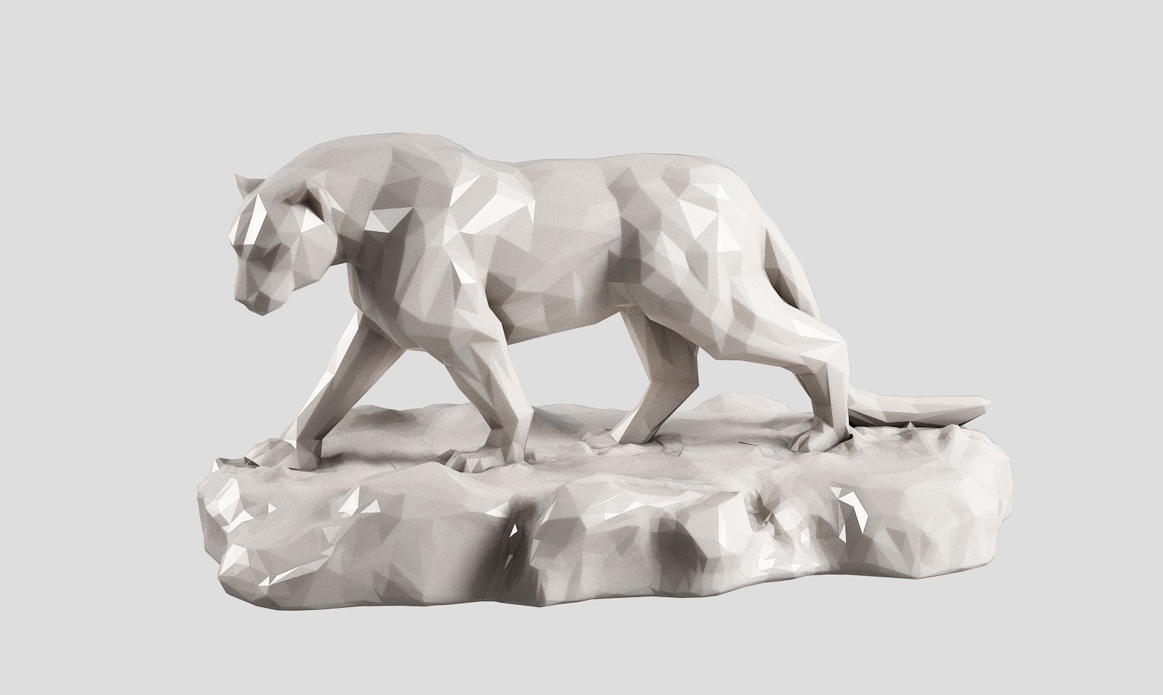 panther low poly a01  3D print model_21