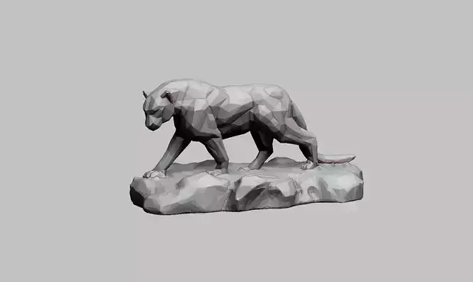 panther low poly a01  3D print model