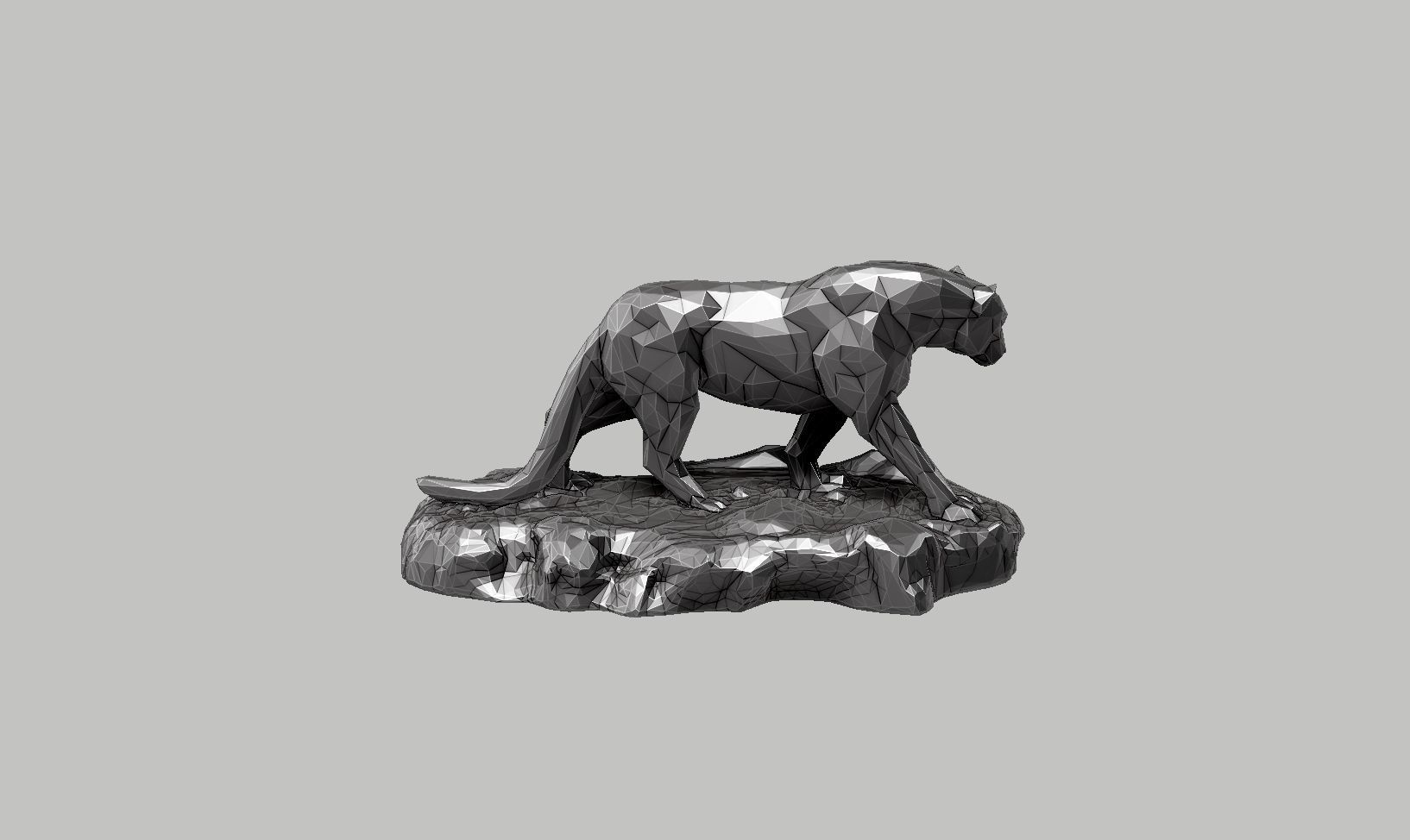 panther low poly a01  3D print model_10