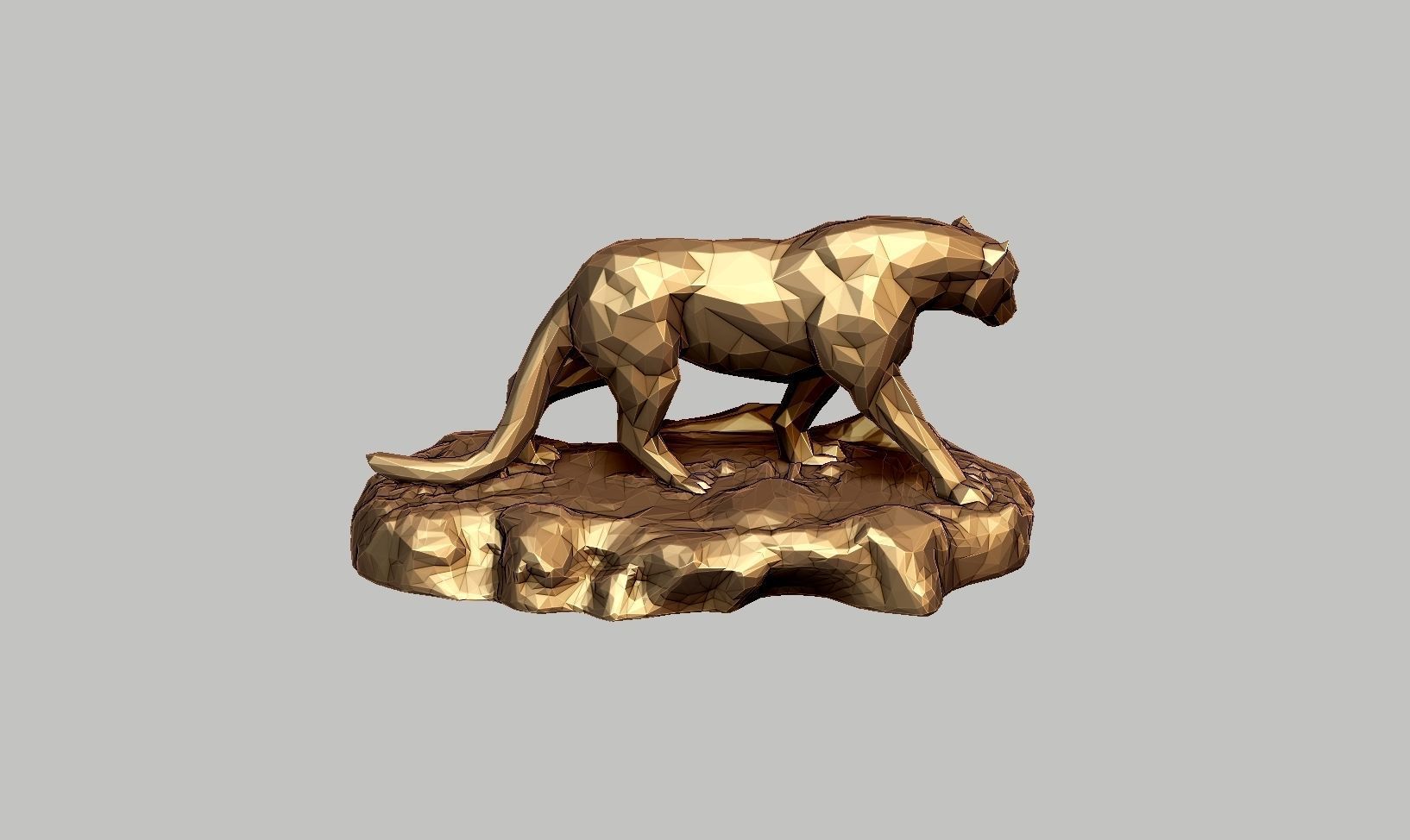 panther low poly a01  3D print model_14