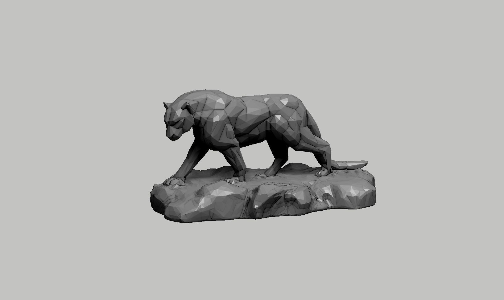panther low poly a01  3D print model_16