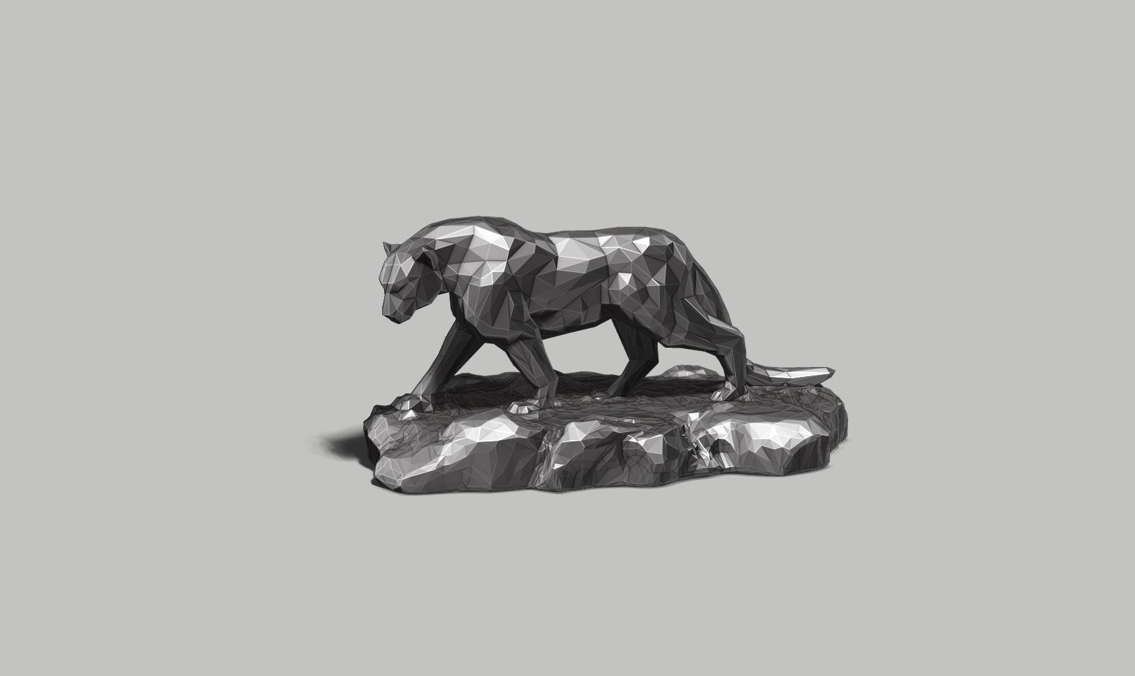 panther low poly a01  3D print model_8