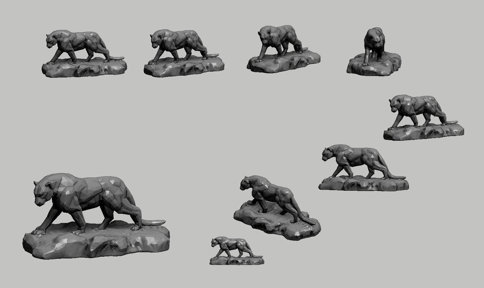 panther low poly a01  3D print model_17
