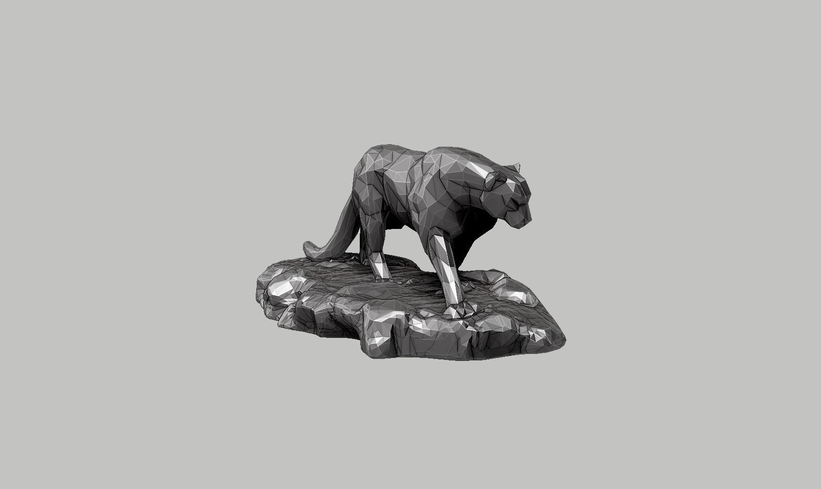 panther low poly a01  3D print model_12