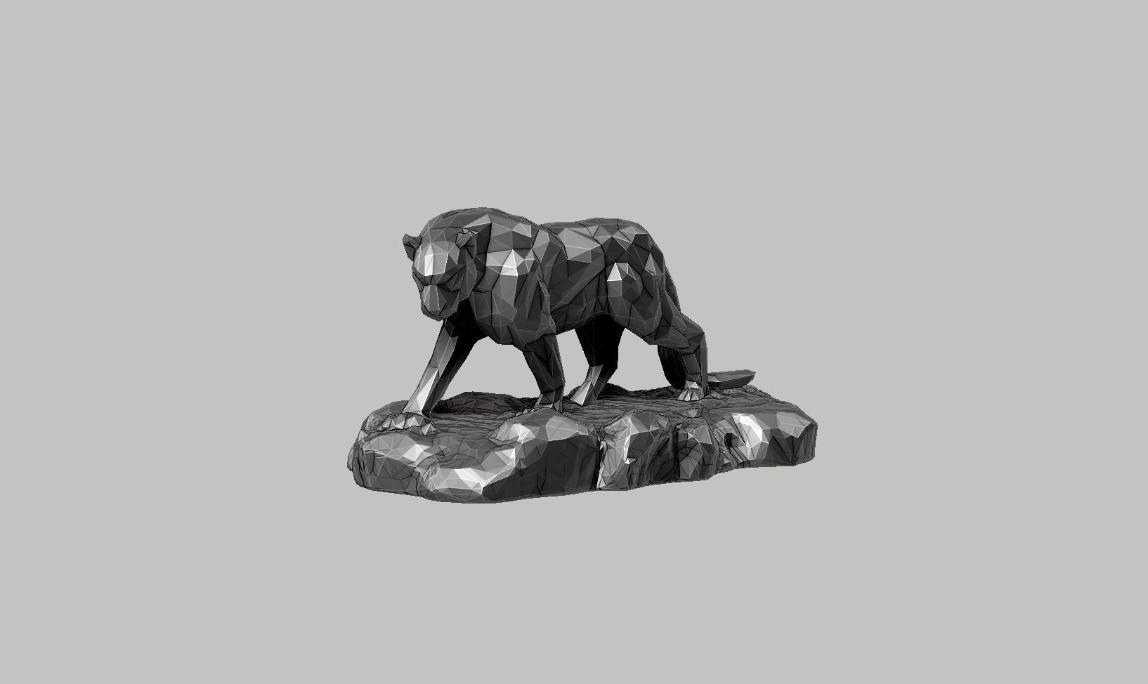 panther low poly a01  3D print model_11