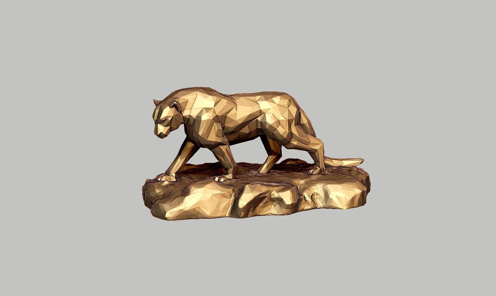 panther low poly a01  3D print model_13