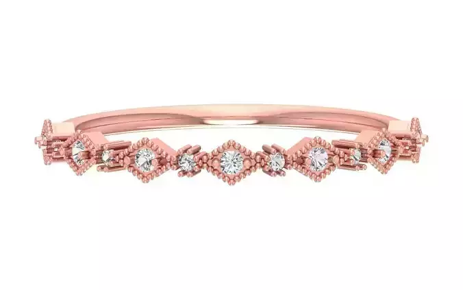 Solitaire Women Light Weight Band Ring