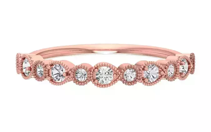 Solitaire Women Light Weight Band Ring