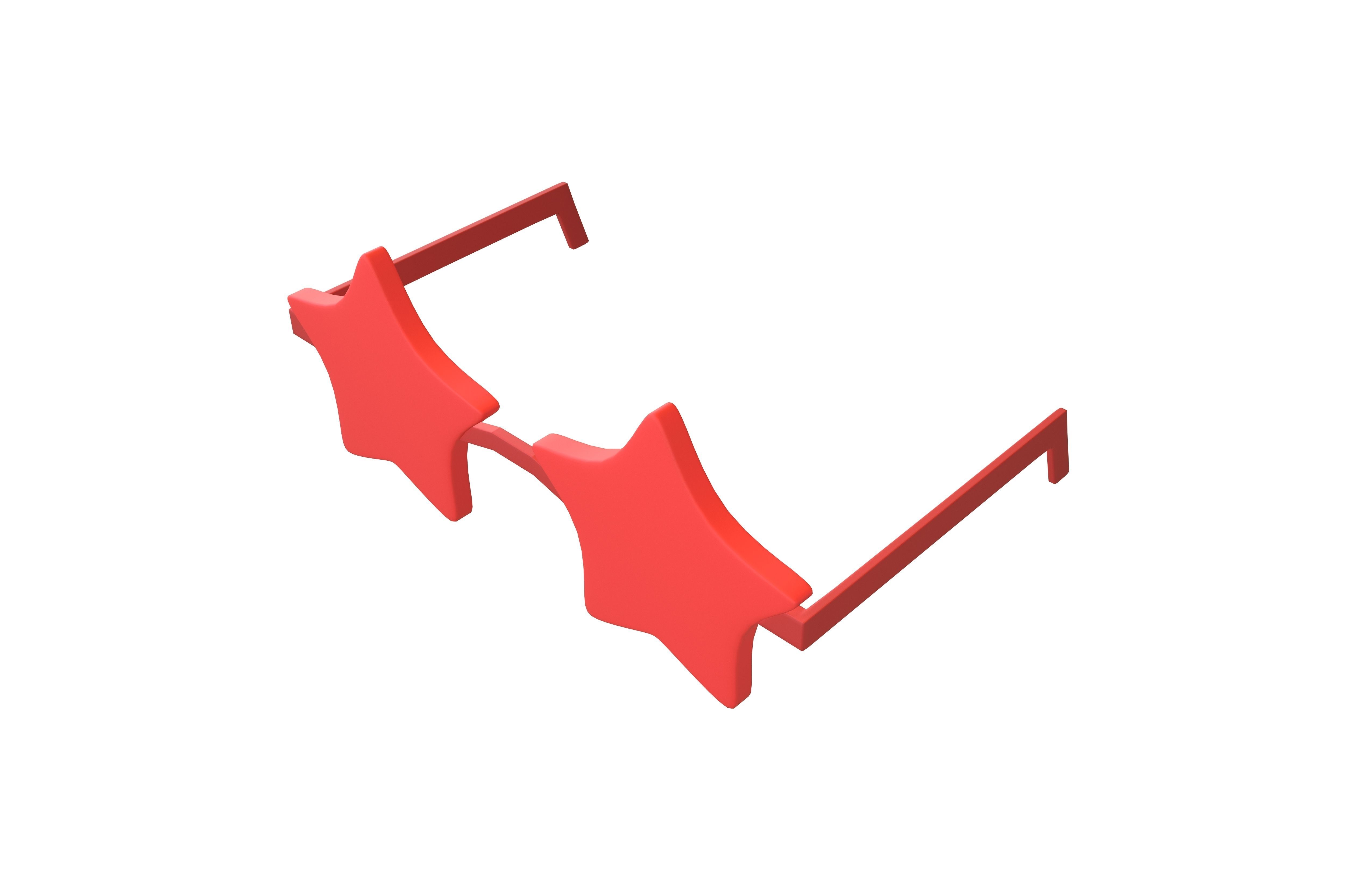 Star Sunglasses v1 005 Low-poly 3D model_1