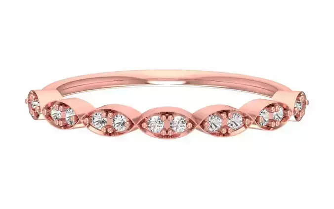 Solitaire Women Light Weight Band Ring