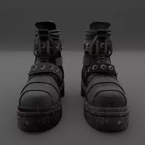 Dr Martine lowpoly shoes modeling