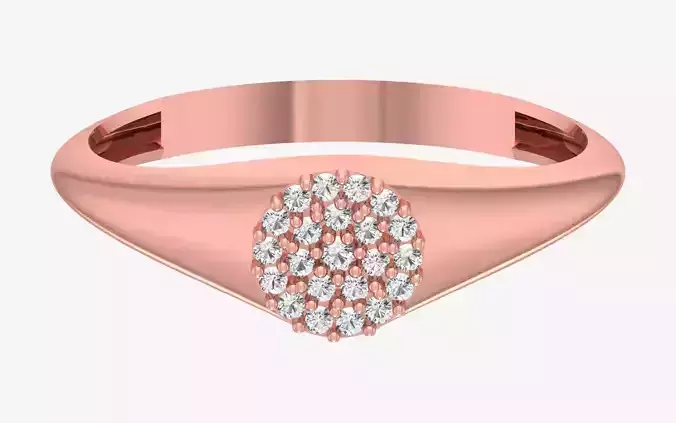 Solitaire Women Light Weight Band Ring