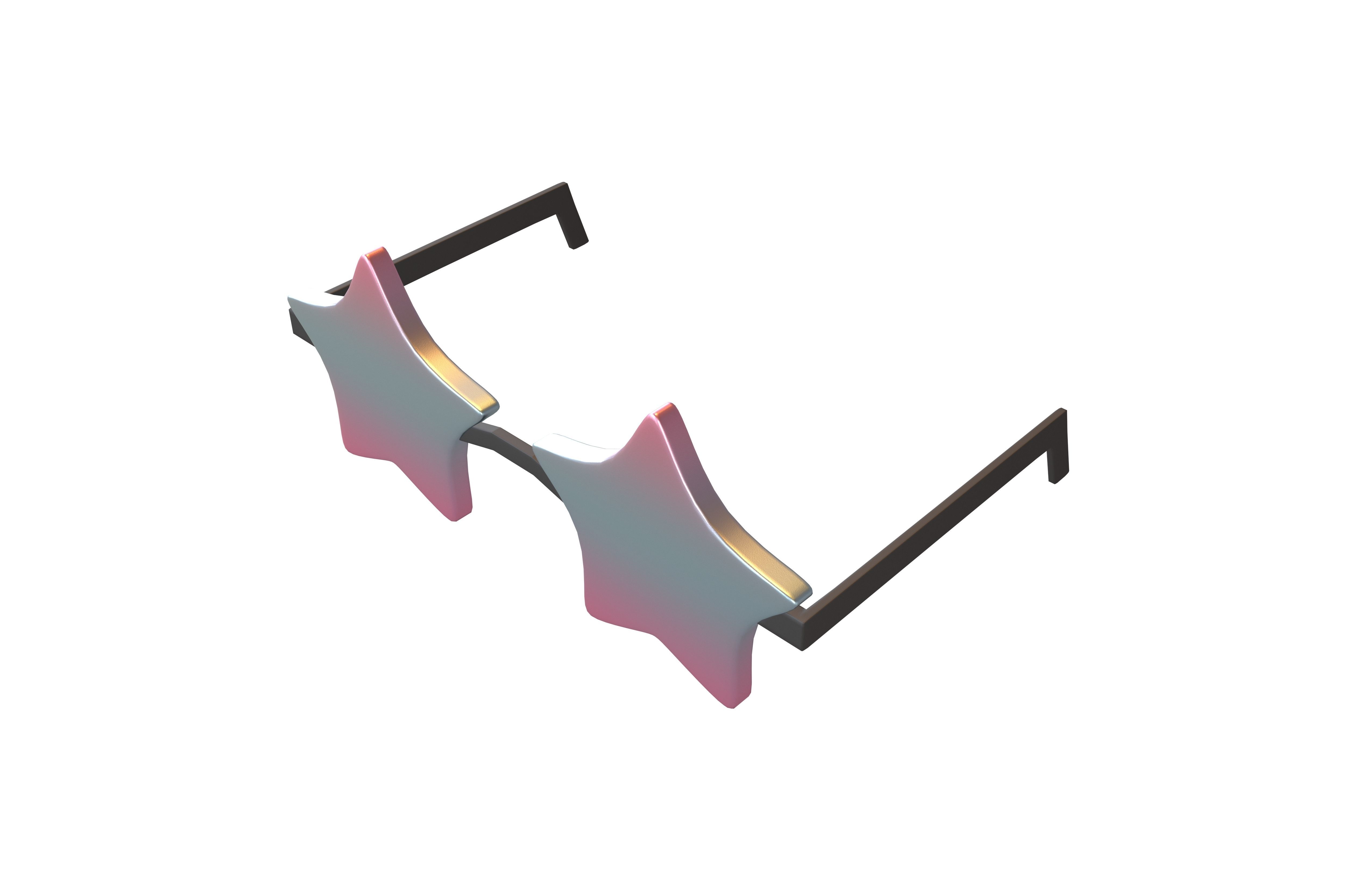 Star Sunglasses v1 023 Low-poly 3D model_2