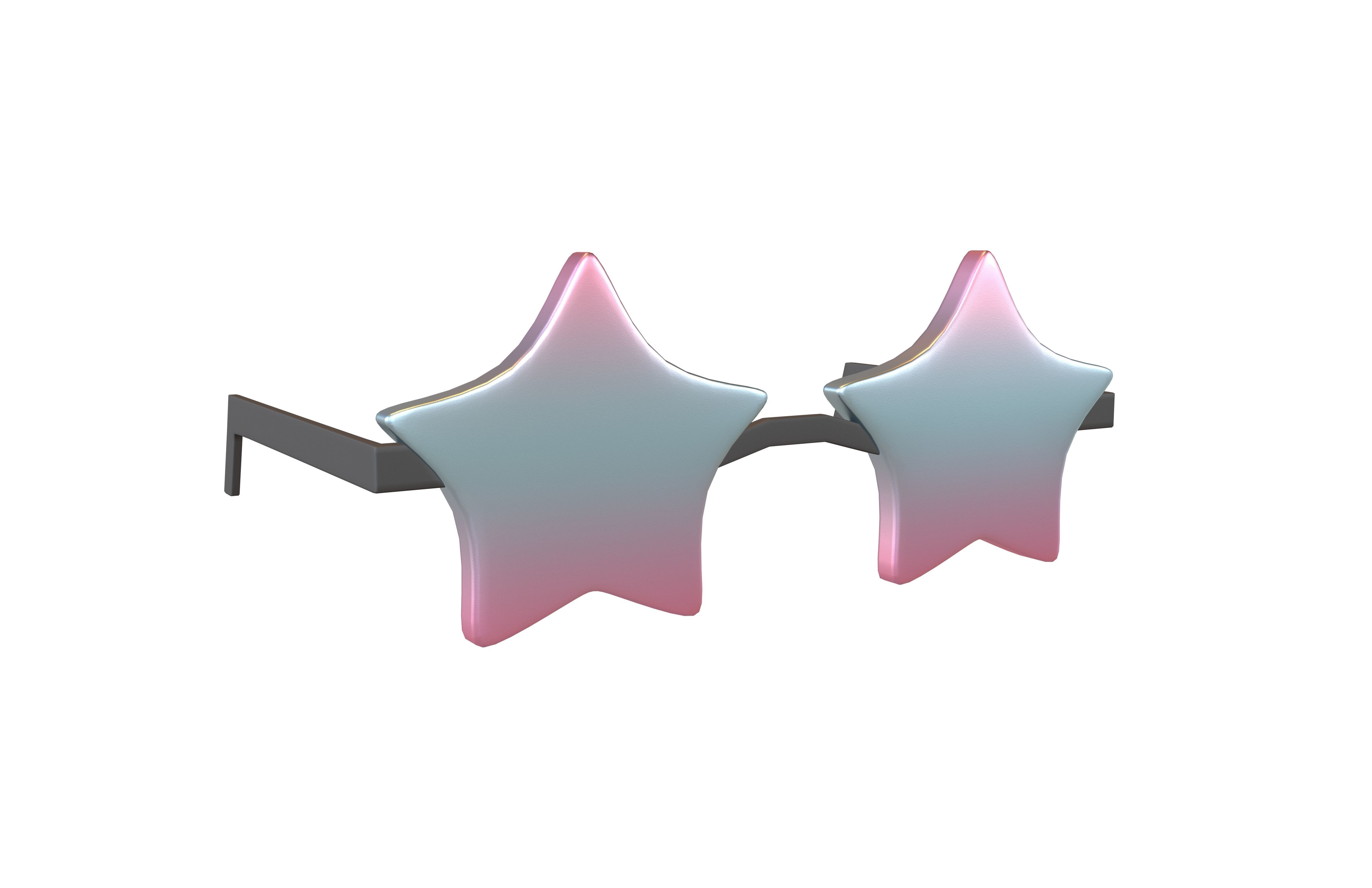 Star Sunglasses v1 023 Low-poly 3D model_1