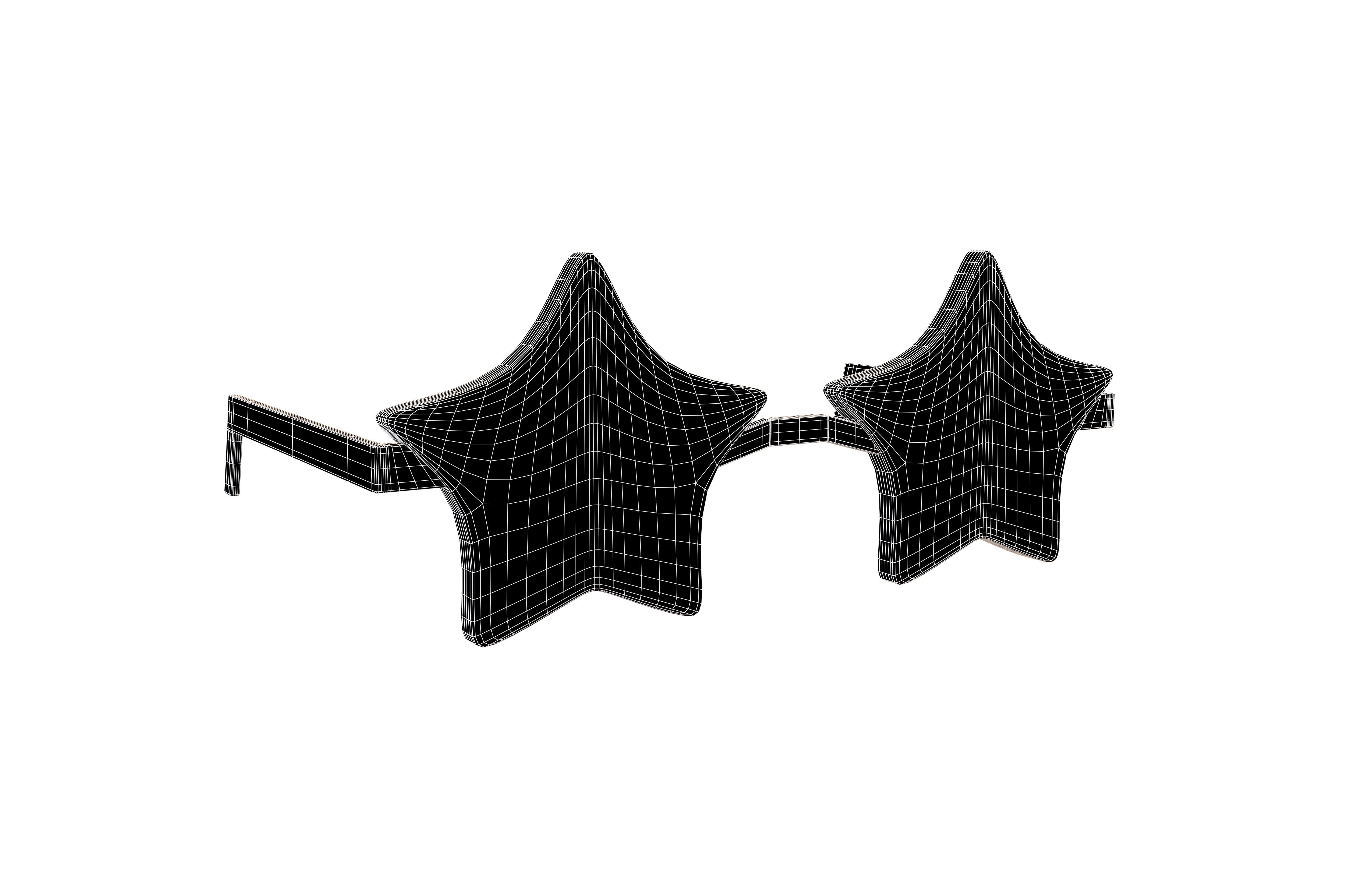 Star Sunglasses v1 023 Low-poly 3D model_5