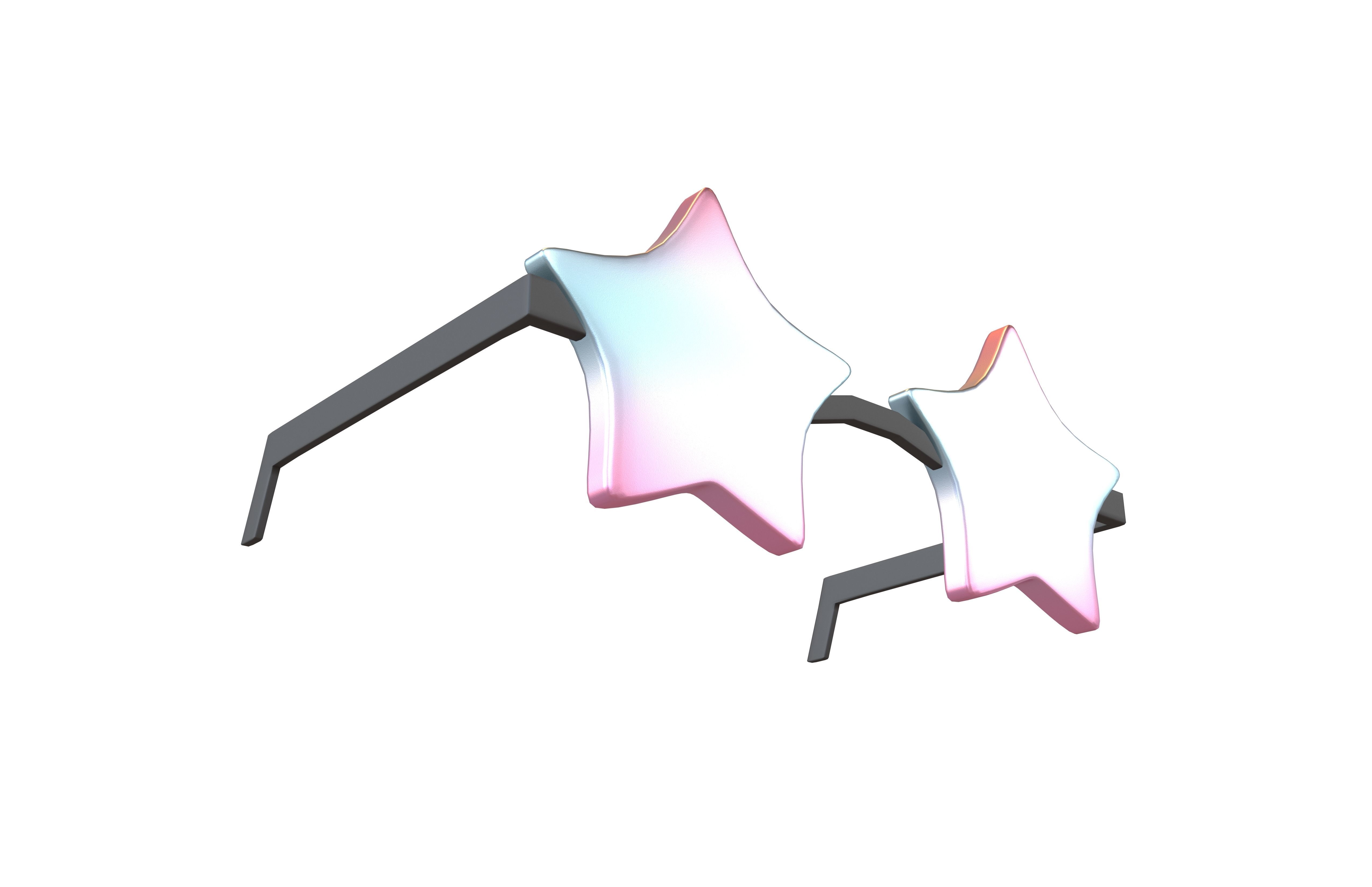 Star Sunglasses v1 023 Low-poly 3D model_3