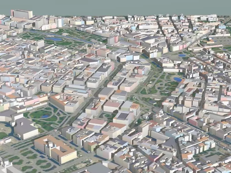 Vienna City Low-poly 3D model_0