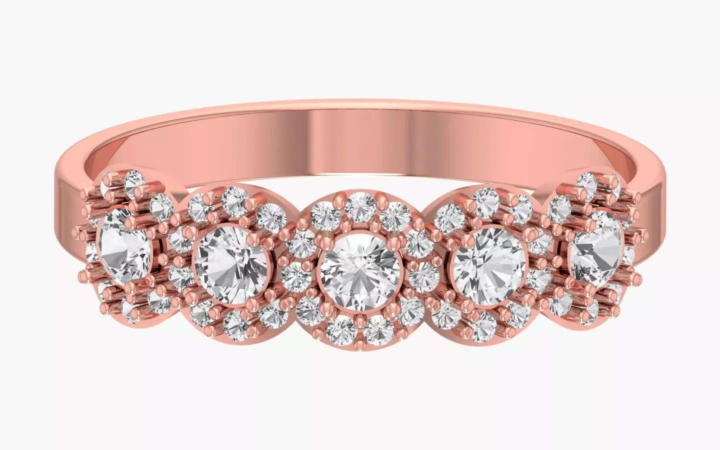 Solitaire Women Light Weight Band Ring 3D print model