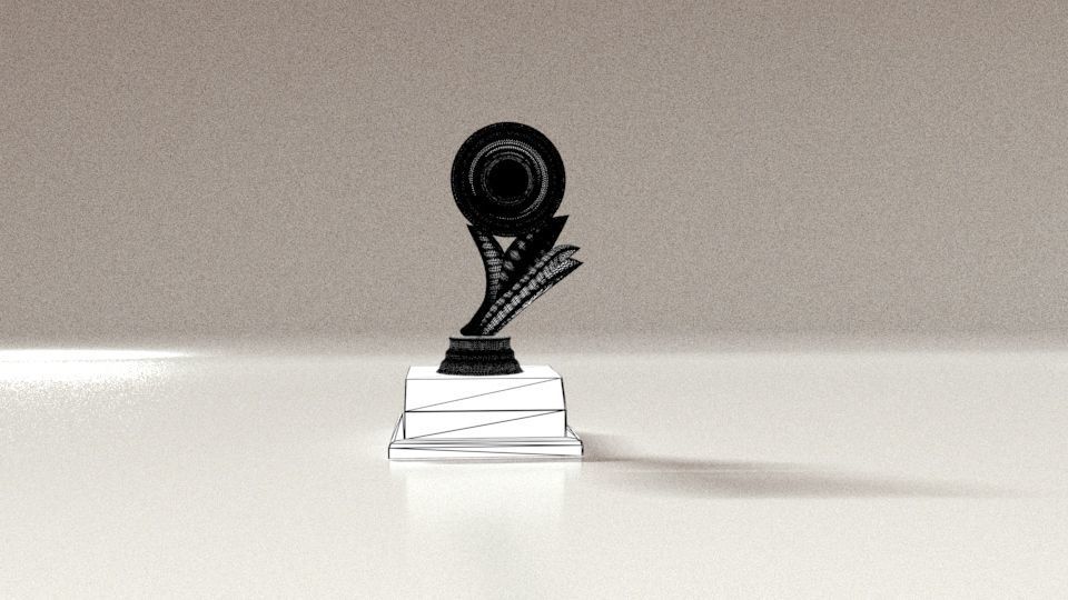 Trophy-Mementos-Gift gold trophy 3D model_2