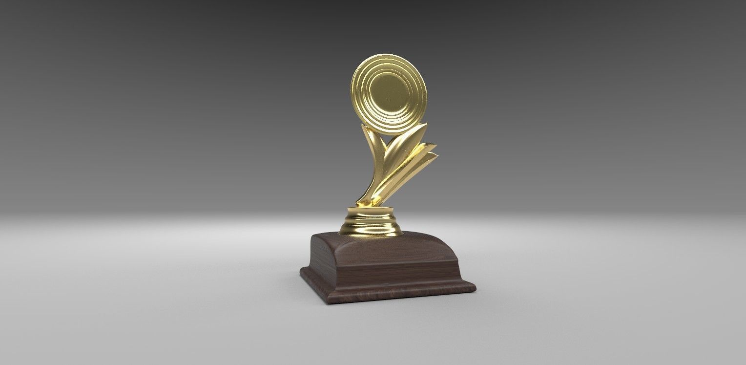 Trophy-Mementos-Gift gold trophy 3D model_4