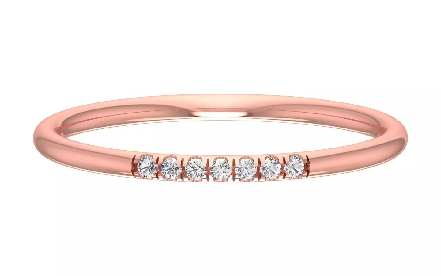Solitaire Women Light Weight Band Ring 3D print model