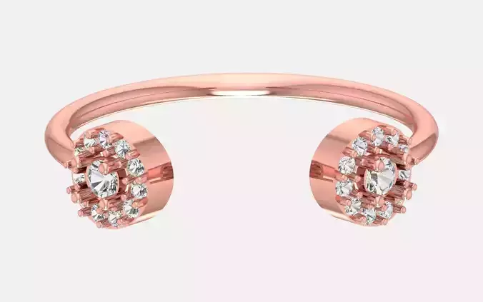 Solitaire Women Light Weight Band Ring