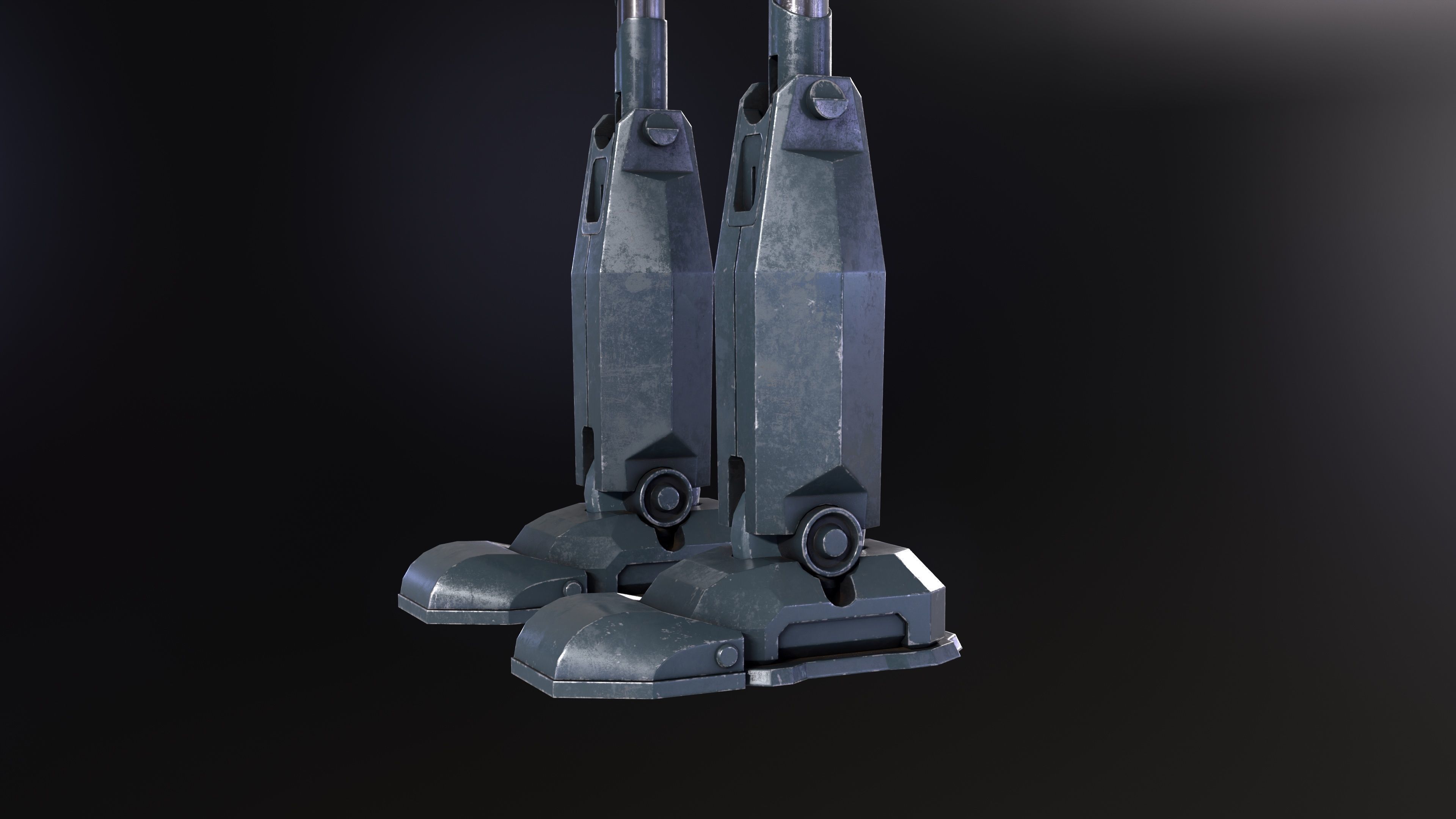 Low Poly Robot Low-poly 3D model_6