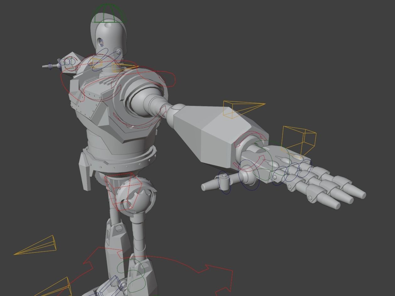 Low Poly Robot Low-poly 3D model_9