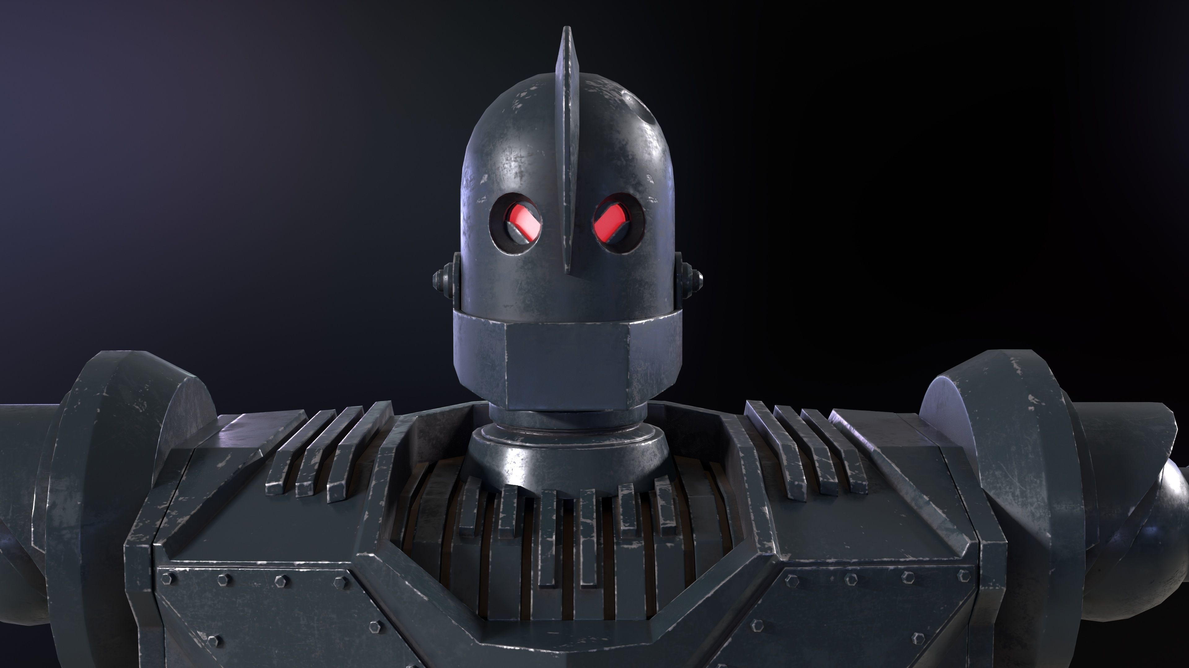 Low Poly Robot Low-poly 3D model_4