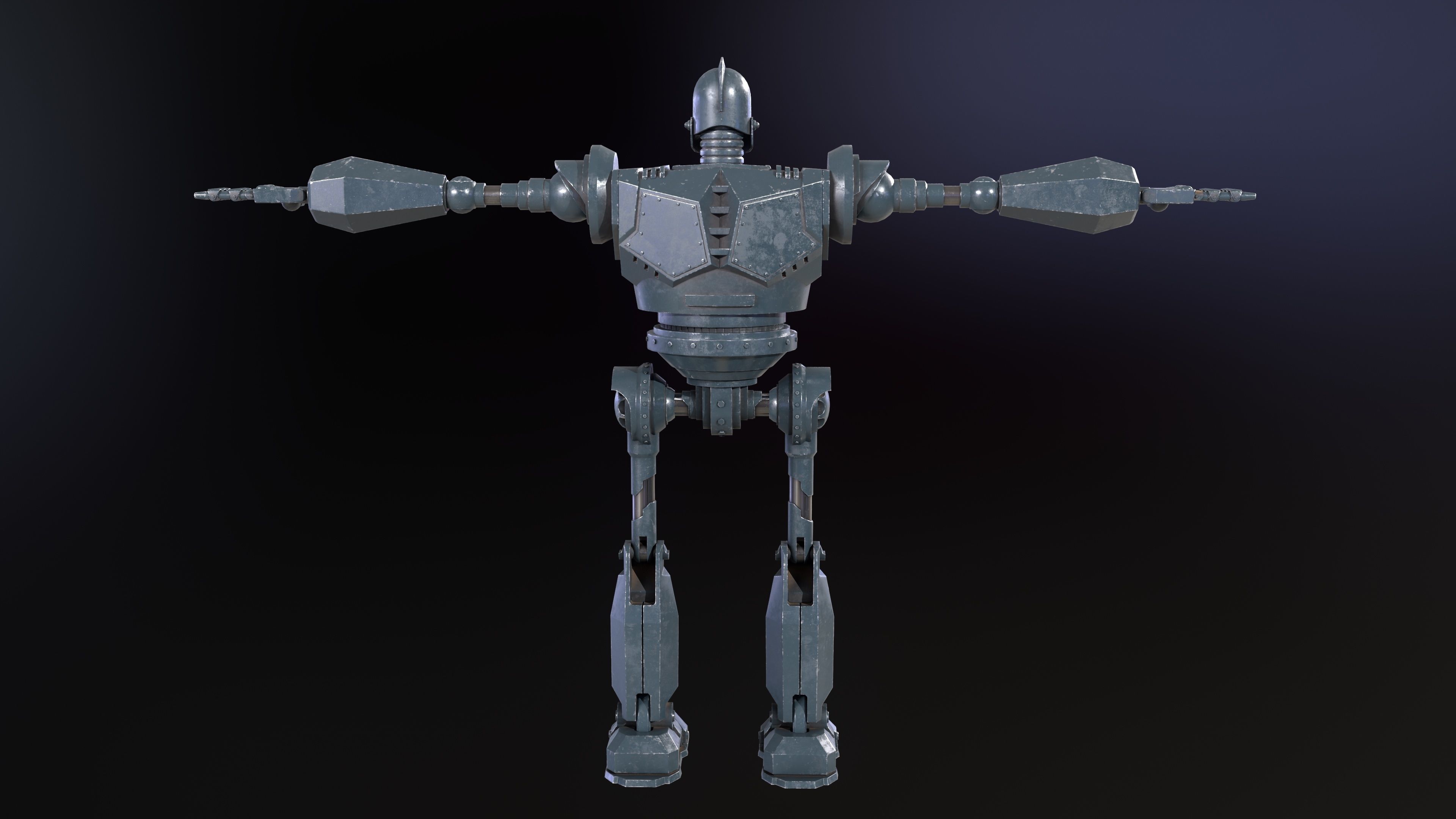Low Poly Robot Low-poly 3D model_3