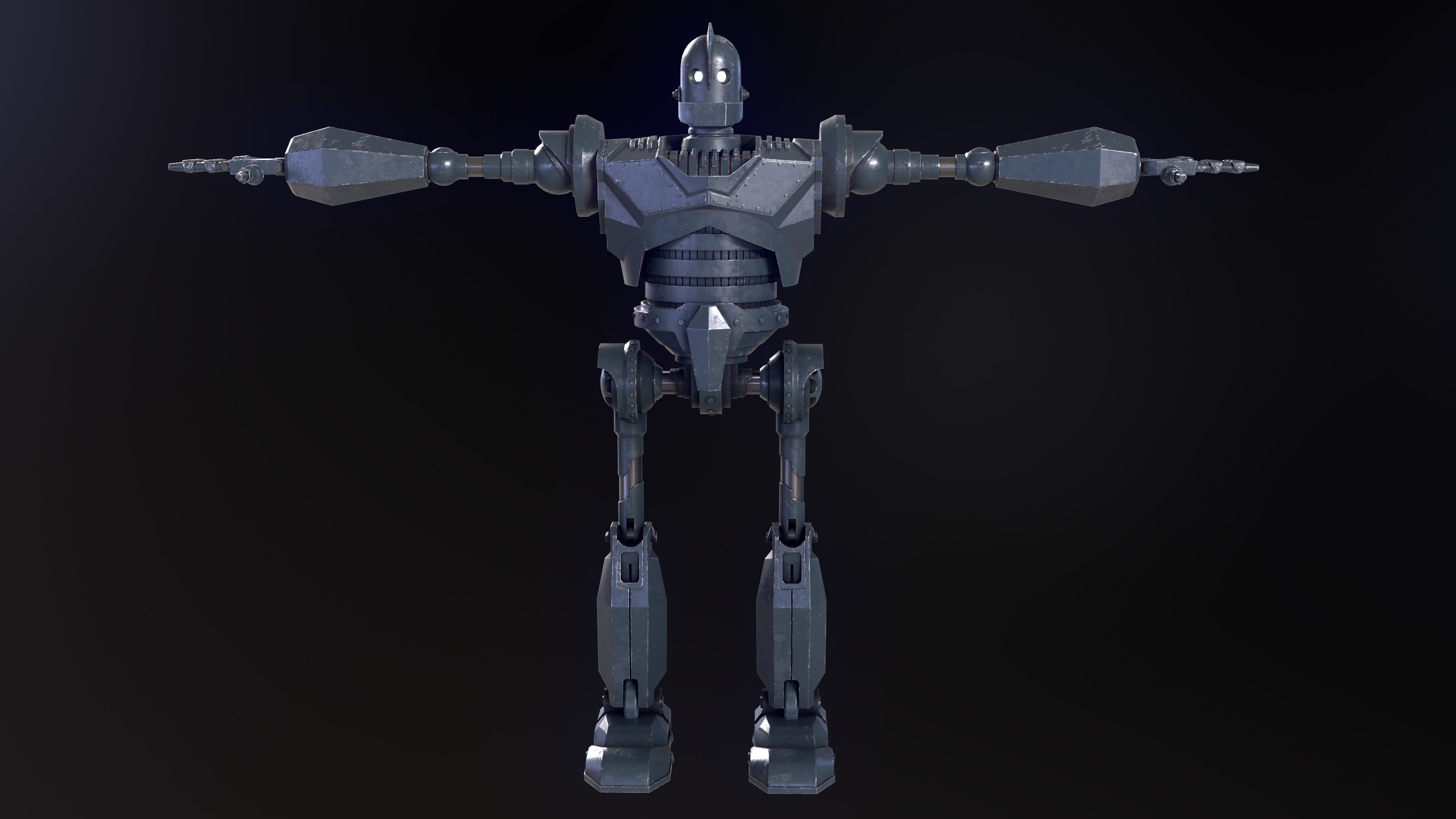 Low Poly Robot Low-poly 3D model_2