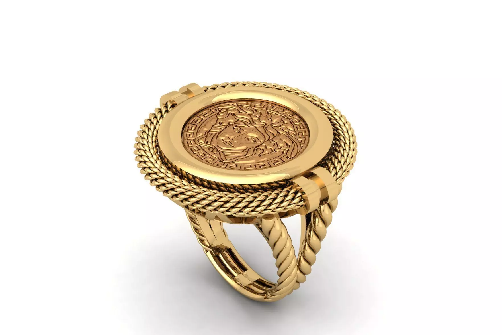 Coin Bezel Ring R 178 3D print model