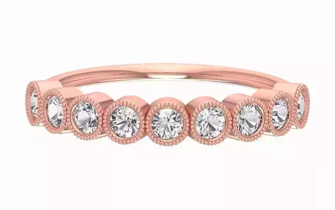 Solitaire Women Light Weight Band Ring