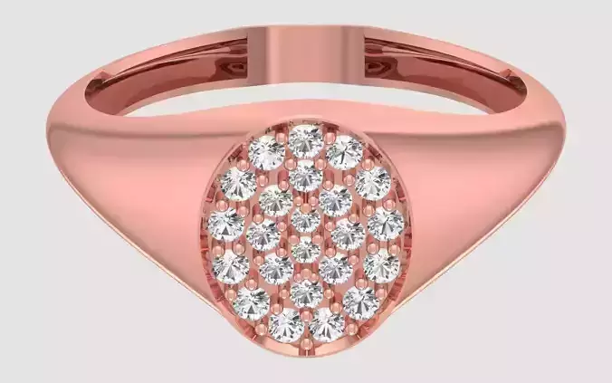 Solitaire Women Light Weight Band Ring