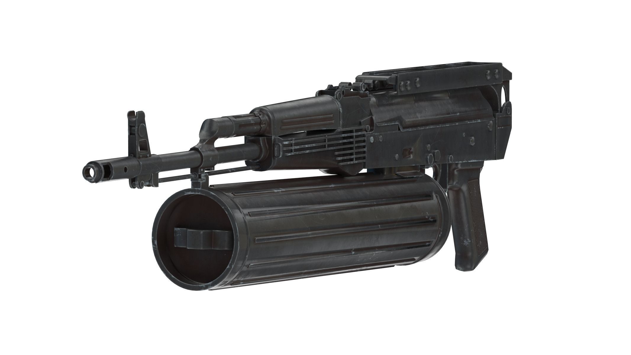 AK-74 PP-19 Mag Low Poly PBR Realistic Low-poly 3D model_3