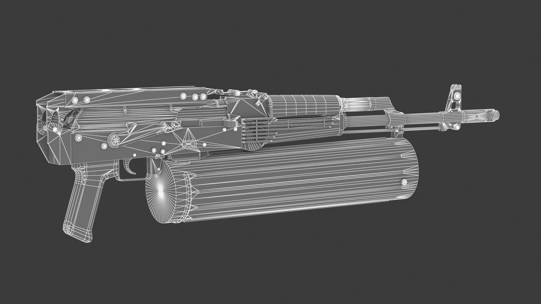 AK-74 PP-19 Mag Low Poly PBR Realistic Low-poly 3D model_15