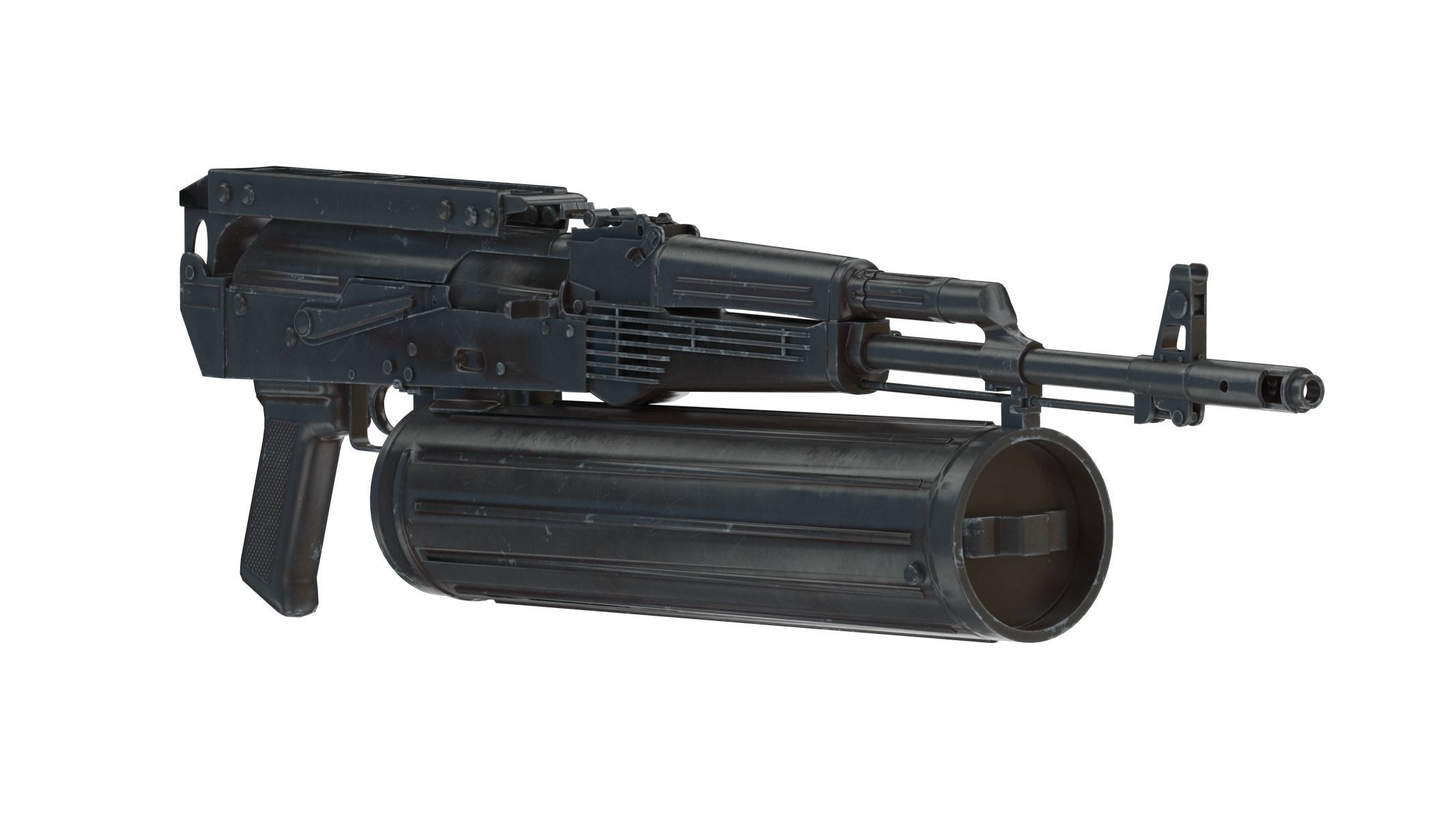 AK-74 PP-19 Mag Low Poly PBR Realistic Low-poly 3D model_4