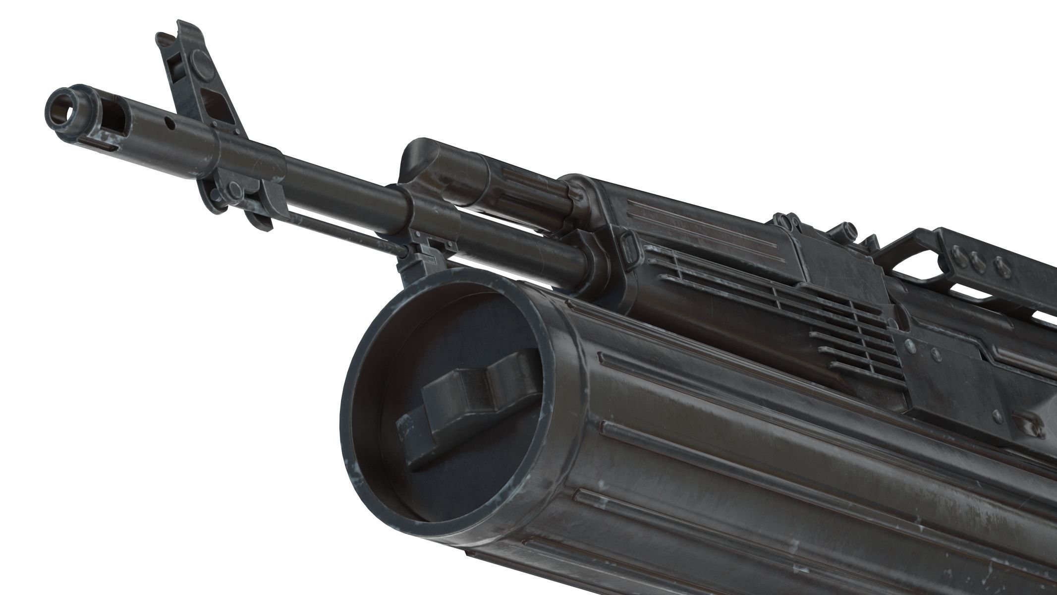 AK-74 PP-19 Mag Low Poly PBR Realistic Low-poly 3D model_13