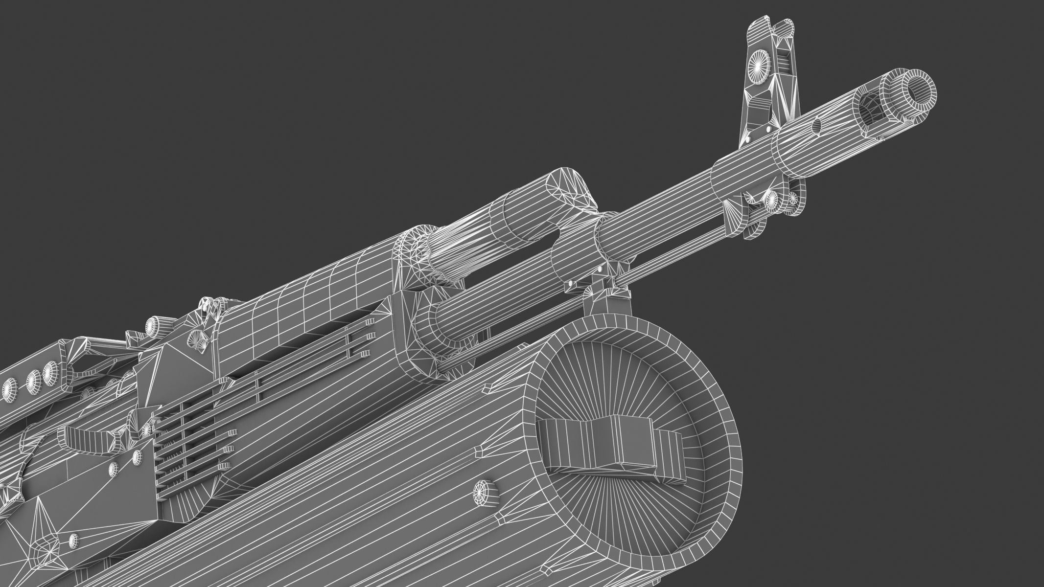 AK-74 PP-19 Mag Low Poly PBR Realistic Low-poly 3D model_29