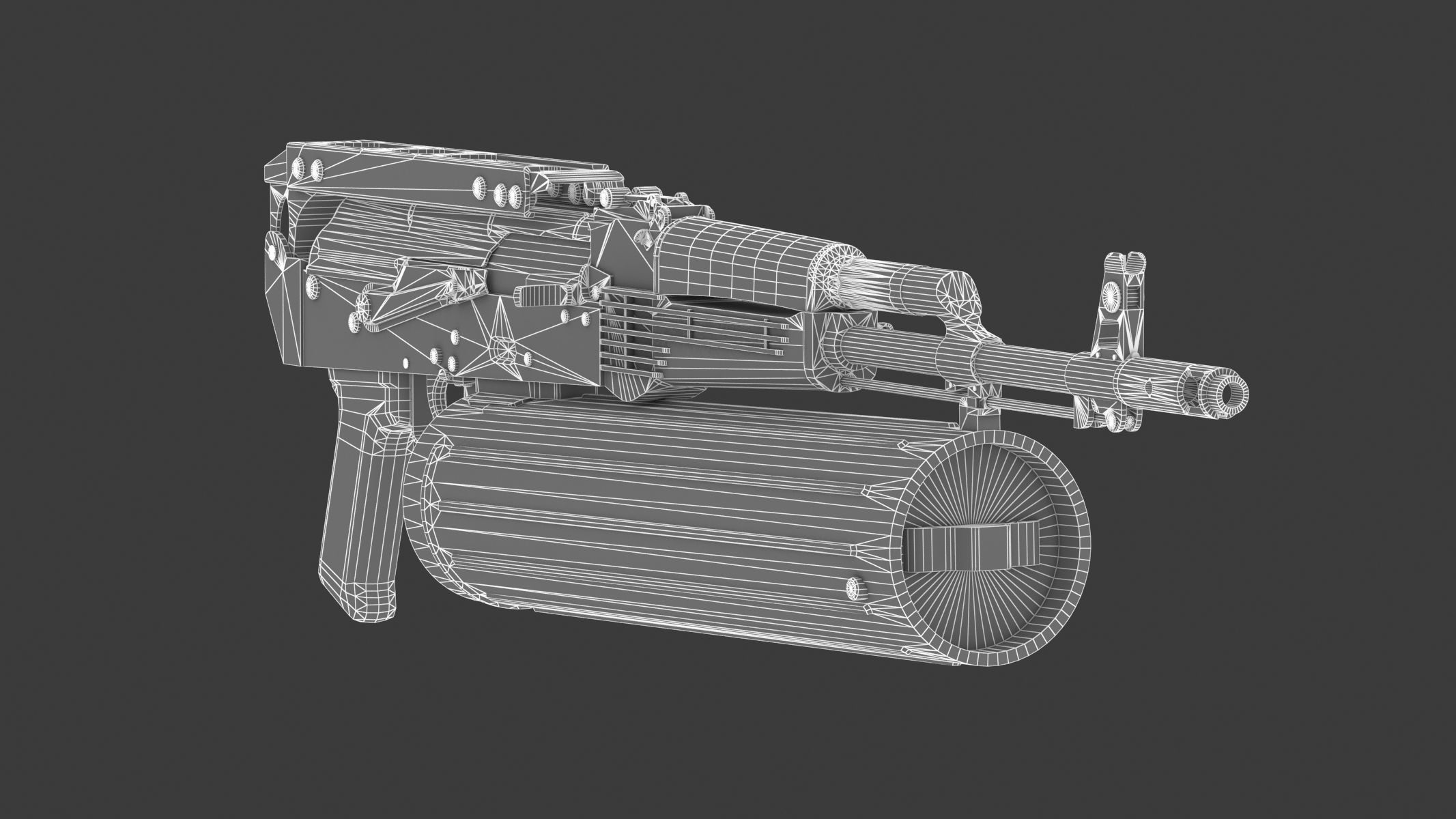 AK-74 PP-19 Mag Low Poly PBR Realistic Low-poly 3D model_19