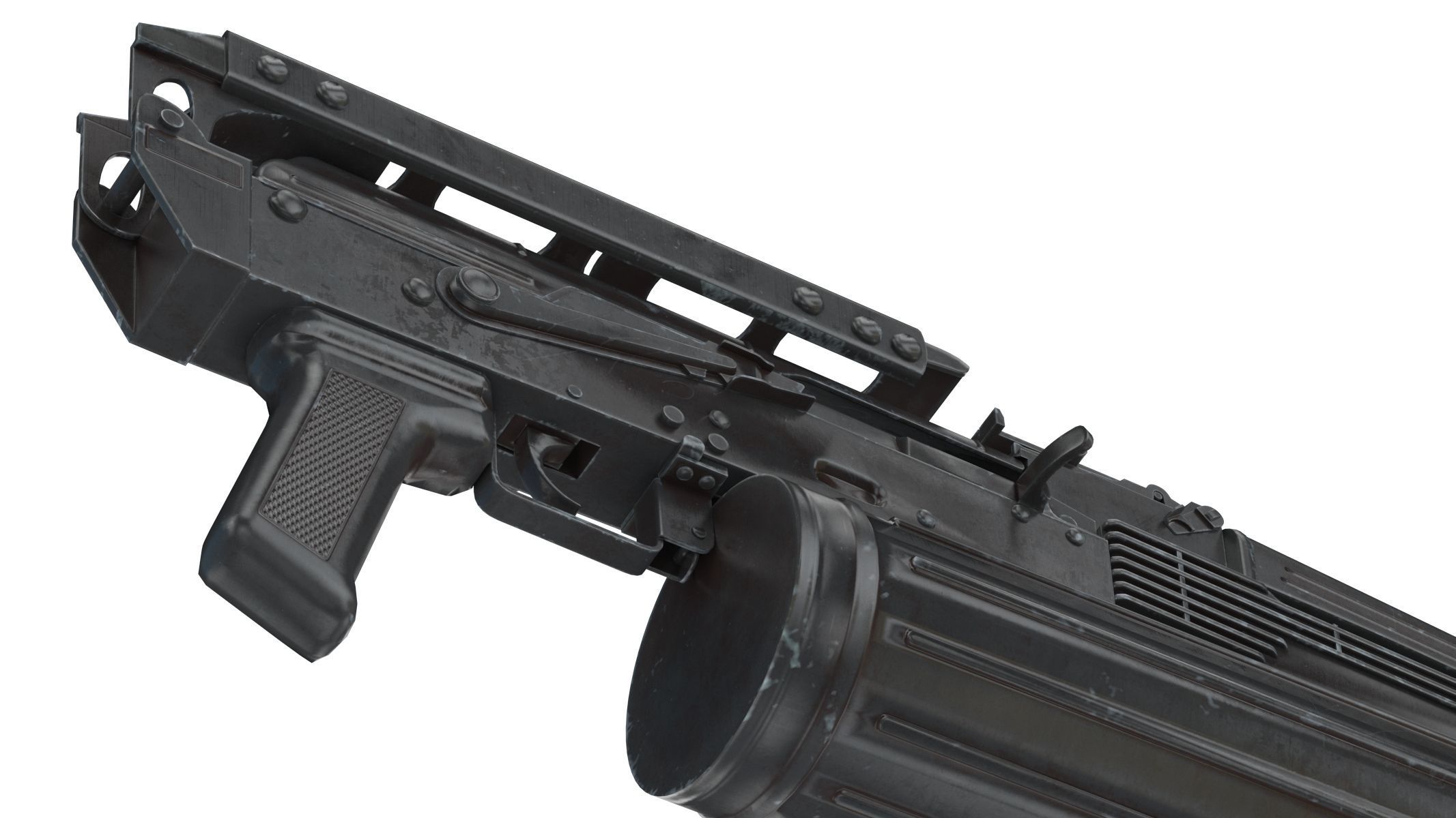 AK-74 PP-19 Mag Low Poly PBR Realistic Low-poly 3D model_11