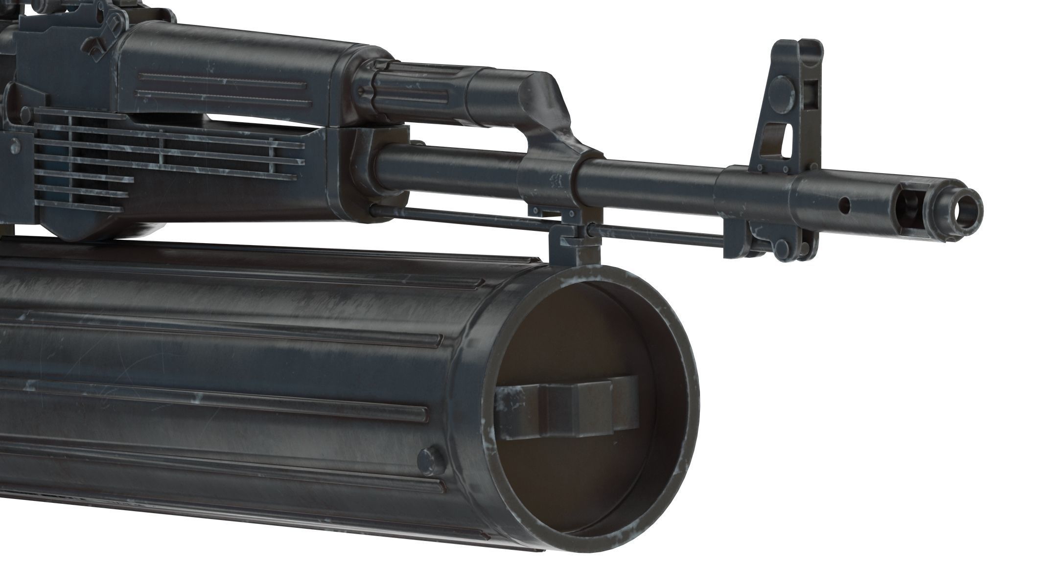 AK-74 PP-19 Mag Low Poly PBR Realistic Low-poly 3D model_9