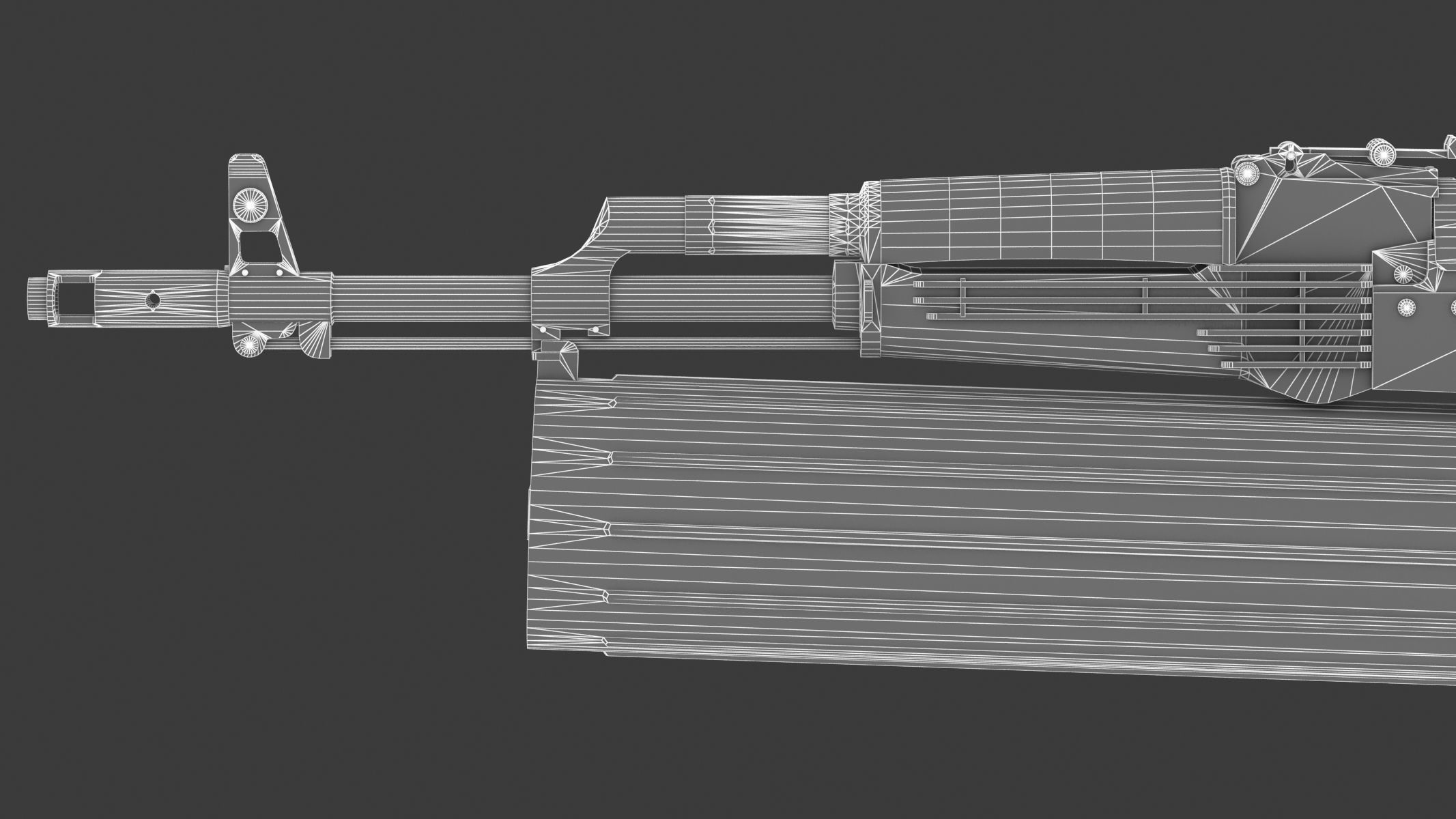 AK-74 PP-19 Mag Low Poly PBR Realistic Low-poly 3D model_22