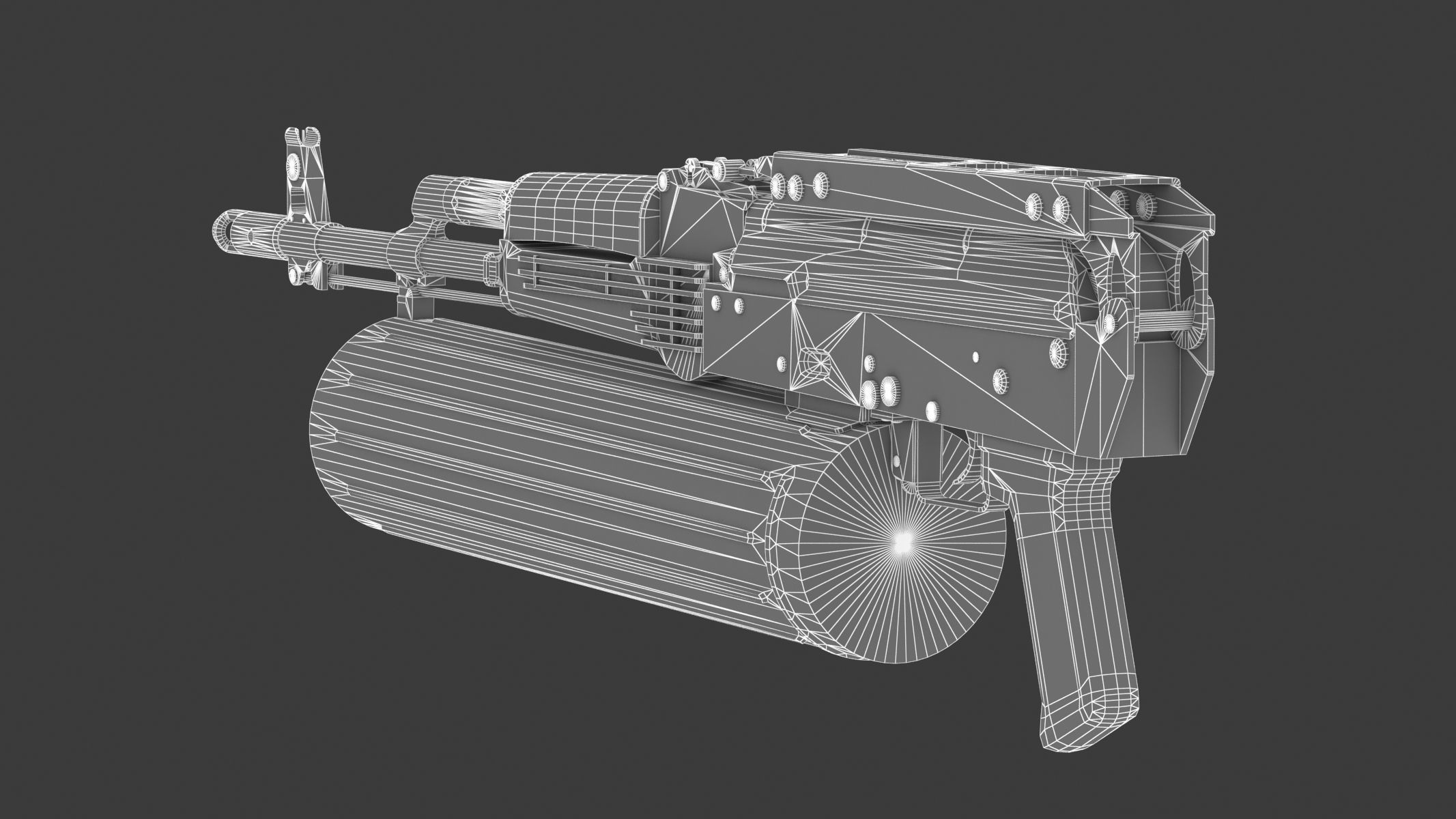 AK-74 PP-19 Mag Low Poly PBR Realistic Low-poly 3D model_16