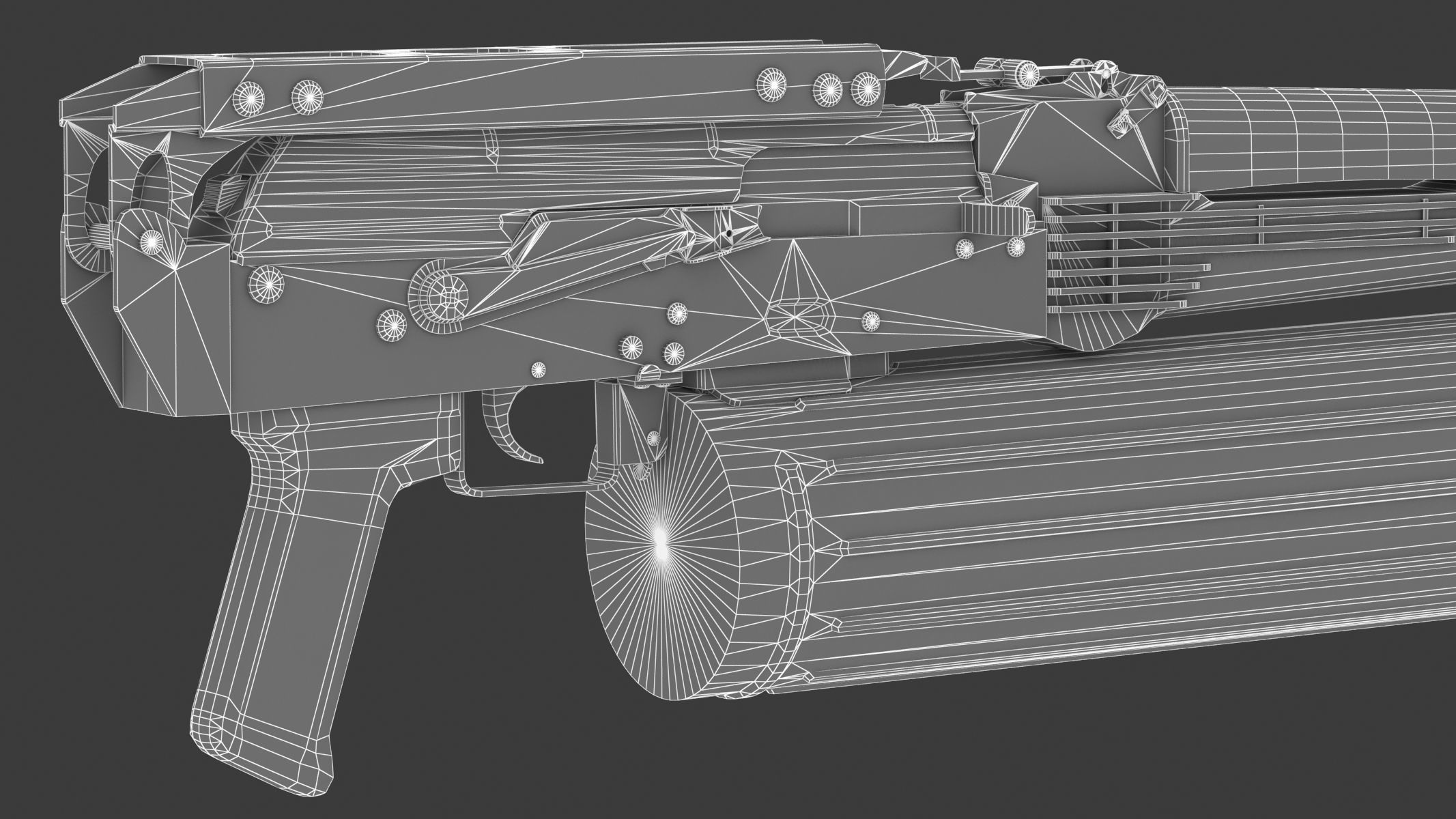 AK-74 PP-19 Mag Low Poly PBR Realistic Low-poly 3D model_20