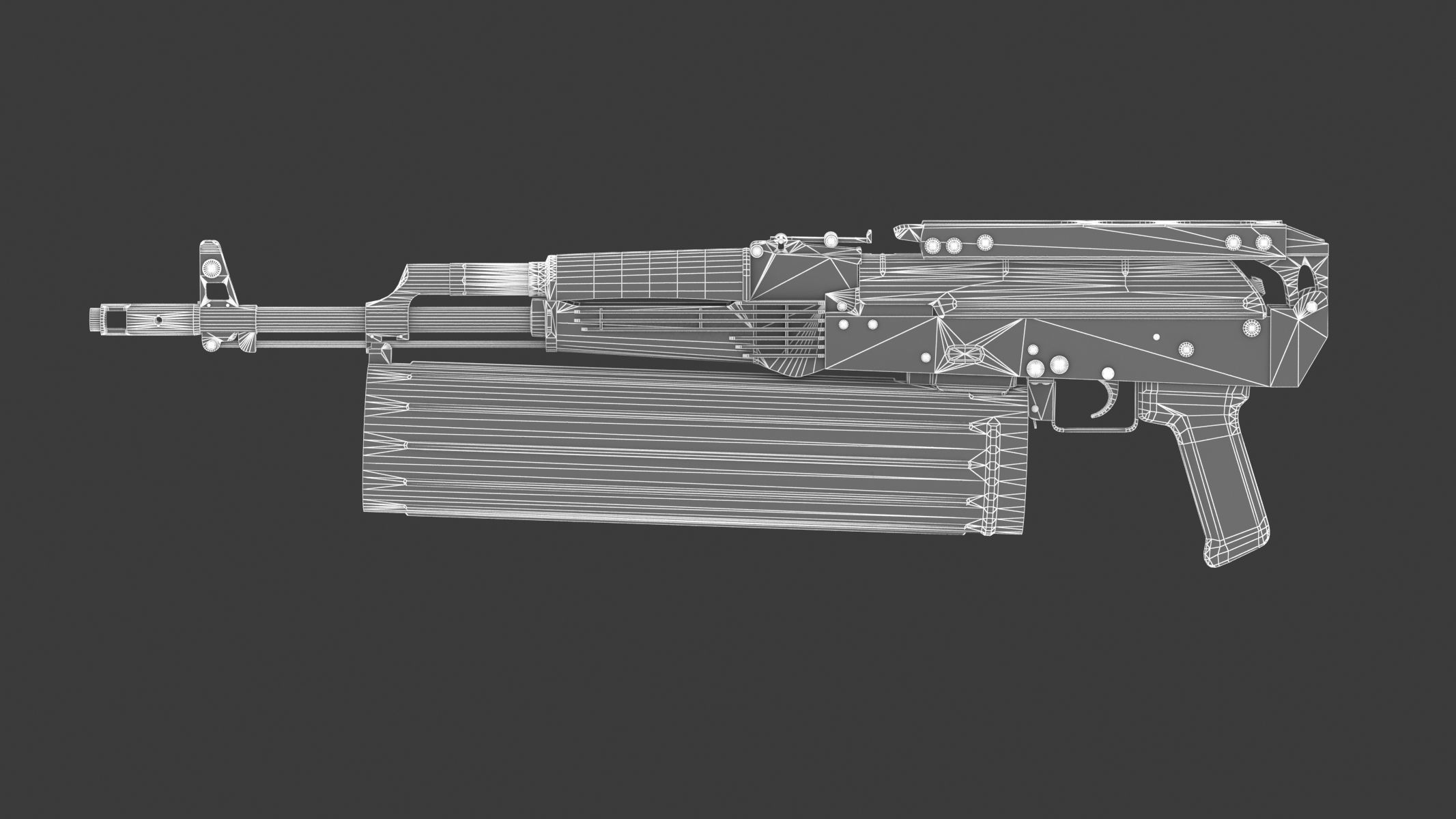 AK-74 PP-19 Mag Low Poly PBR Realistic Low-poly 3D model_17